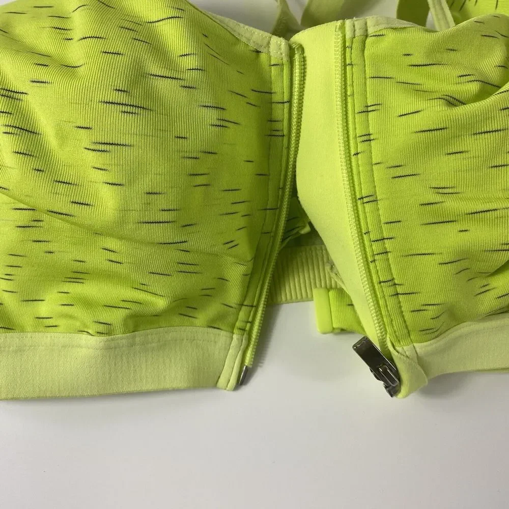 Victoria's Secret 34D Sport Bra‎ VSX Padded Front Zip Clasp Racerback Underwire